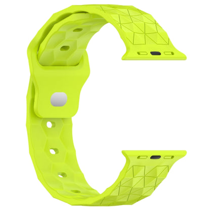 Football Texture Silicone Watch Band For Apple Watch Ultra 2 49mm(Limes Green) by bashfashion