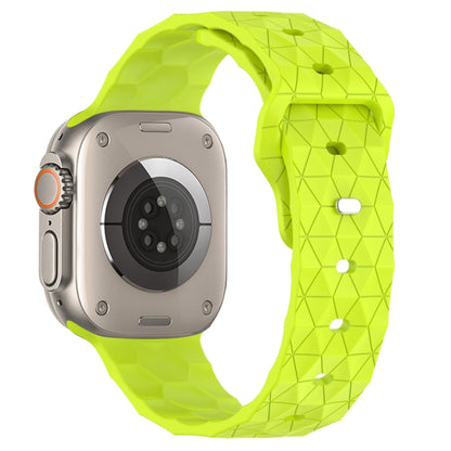 Football Texture Silicone Watch Band For Apple Watch Ultra 2 49mm(Limes Green) by bashfashion