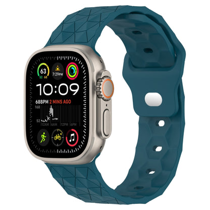 Football Texture Silicone Watch Band For Apple Watch Ultra 2 49mm(Dark Blue) by bashfashion