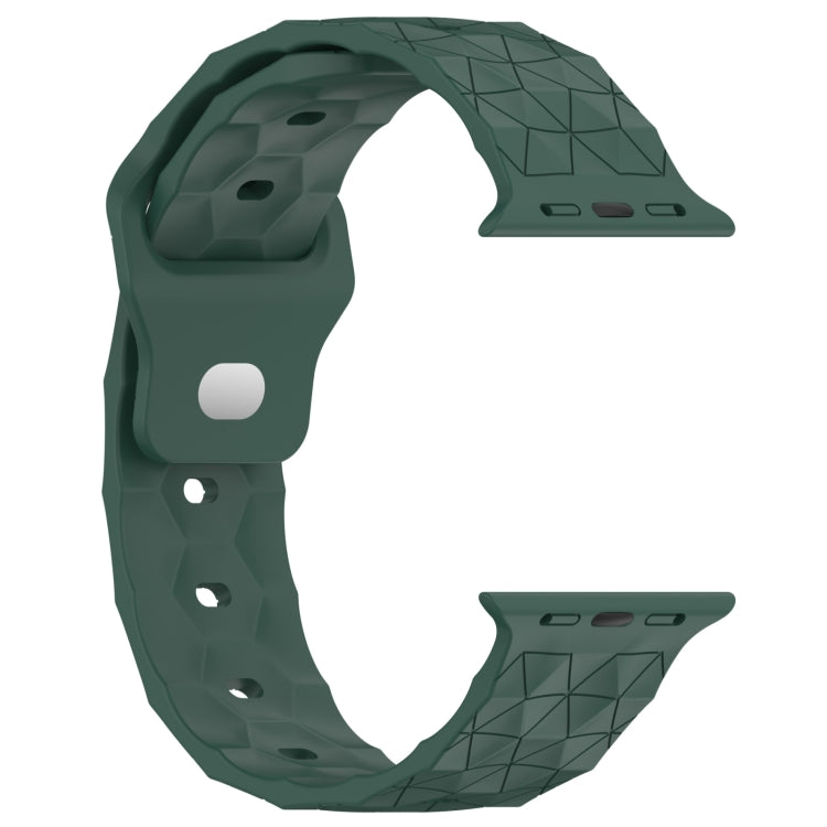 Football Texture Silicone Watch Band For Apple Watch Ultra 2 49mm(Pine Green) by bashfashion