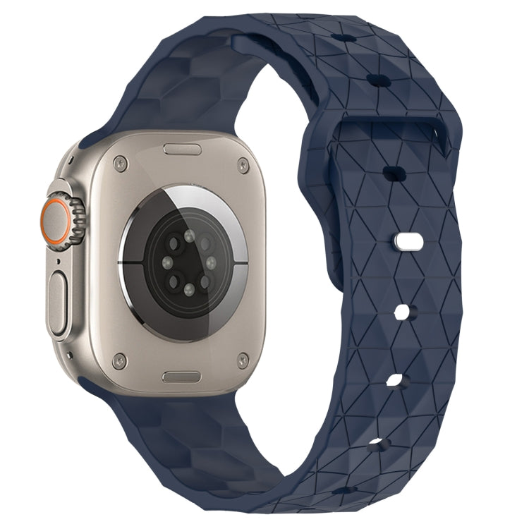 Football Texture Silicone Watch Band For Apple Watch Ultra 2 49mm(Midnight Blue) by bashfashion