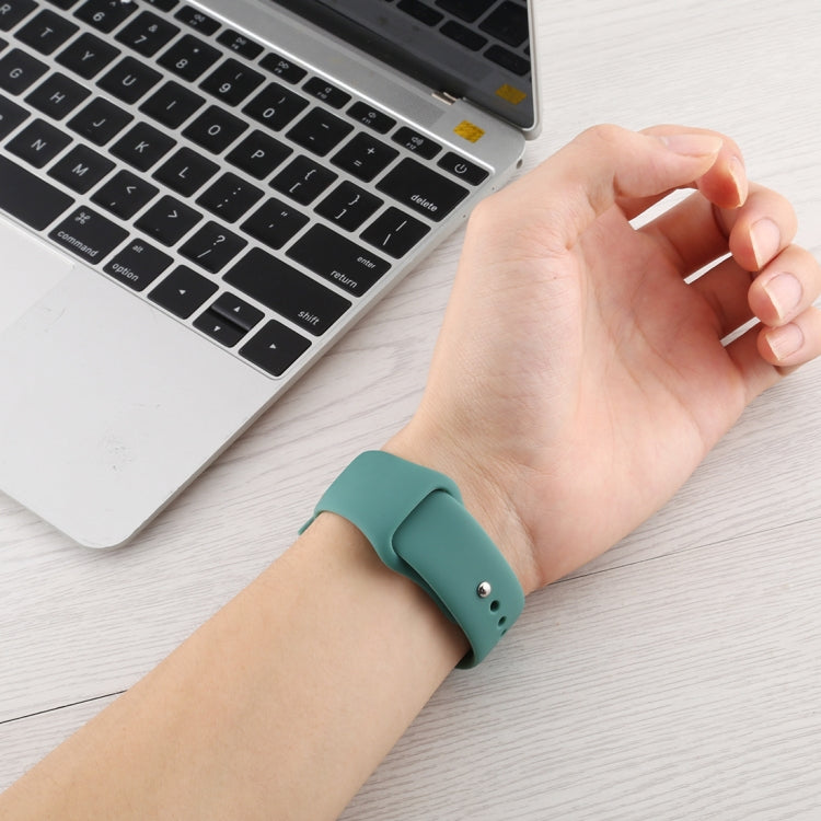 For Apple Watch Series 9&8&7 41mm / SE 3&SE 2&6&SE&5&4 40mm / 3&2&1 38mm Silicone Watch Band, Long Section (Men)(Brilliant Green) by bashfashion