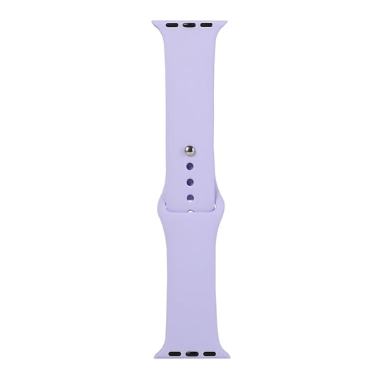 For Apple Watch Ultra 49mm&Watch Ultra 2 49mm / Series 9&8&7 45mm / SE 3&SE 2&6&SE&5&4 44mm / 3&2&1 42mm Silicone Watch Band, Short Section (Female)(Light Purple) by bashfashion