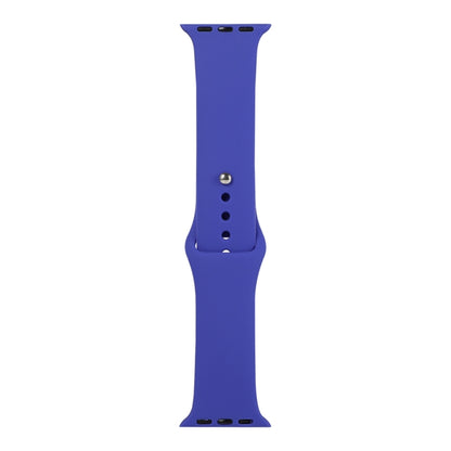 For Apple Watch Series 9&8&7 41mm / SE 3&SE 2&6&SE&5&4 40mm / 3&2&1 38mm Silicone Watch Band, Short Section (Female)(Deep Sapphire) by bashfashion