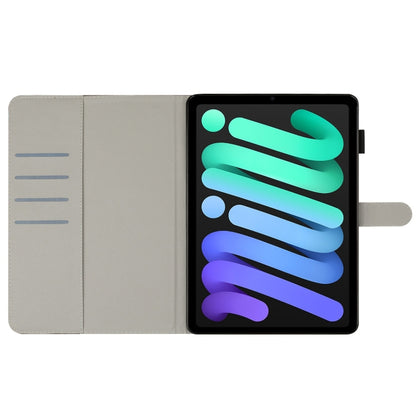 For iPad mini 6 / mini 2024 Painted Leather Smart Tablet Case(Ethnic Style) by bashfashion