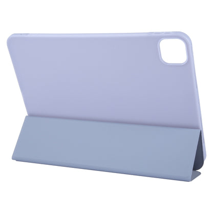 For iPad Pro 11 2025 / 2024 GEBEI 3-folding Holder Shockproof Flip Leather Tablet Case(Light Purple) by GEBEI