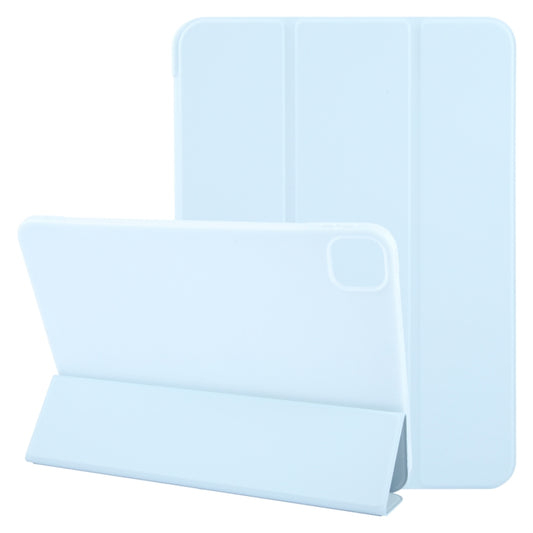 For iPad Pro 11 2025 / 2024 GEBEI 3-folding Holder Shockproof Flip Leather Tablet Case(Sky Blue) by GEBEI