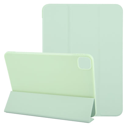 For iPad Pro 11 2025 / 2024 GEBEI 3-folding Holder Shockproof Flip Leather Tablet Case(Green) by GEBEI