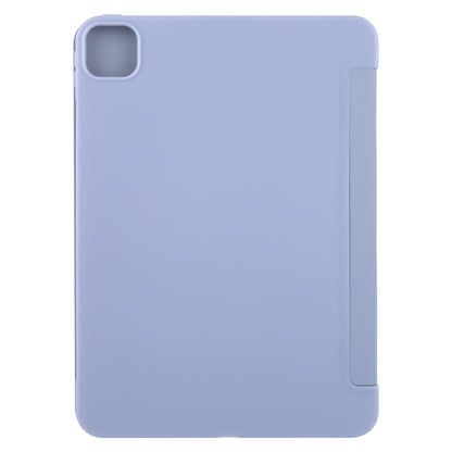 For iPad Air 13 2025 / 2024 GEBEI 3-folding Holder Shockproof Flip Leather Tablet Case(Light Purple) by GEBEI