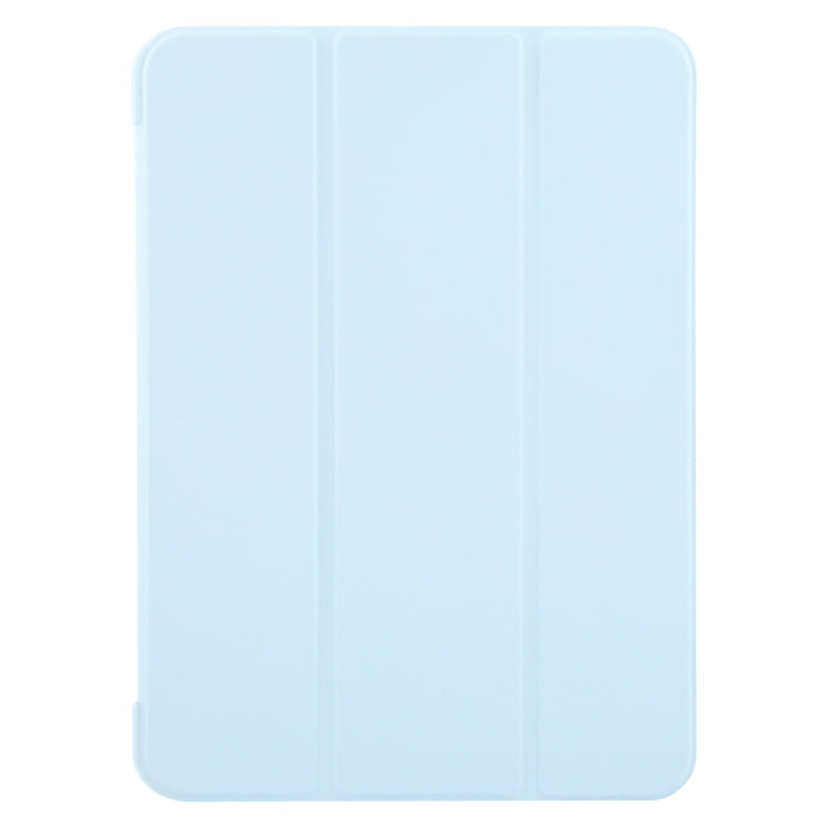 For iPad Air 13 2025 / 2024 GEBEI 3-folding Holder Shockproof Flip Leather Tablet Case(Sky Blue) by GEBEI
