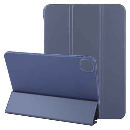 For iPad Air 13 2025 / 2024 GEBEI 3-folding Holder Shockproof Flip Leather Tablet Case(Dark Blue) by GEBEI