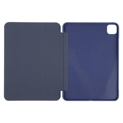 For iPad Air 13 2025 / 2024 GEBEI 3-folding Holder Shockproof Flip Leather Tablet Case(Dark Blue) by GEBEI