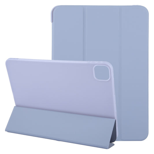 For iPad Pro 13 2025 / 2024 GEBEI 3-folding Holder Shockproof Flip Leather Tablet Case(Light Purple) by GEBEI