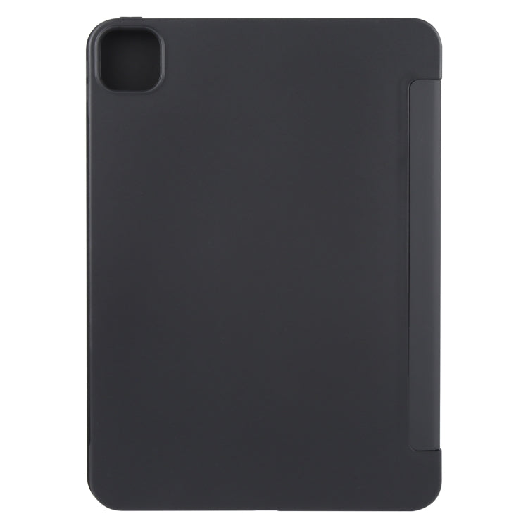 For iPad Pro 13 2025 / 2024 GEBEI 3-folding Holder Shockproof Flip Leather Tablet Case(Black) by GEBEI