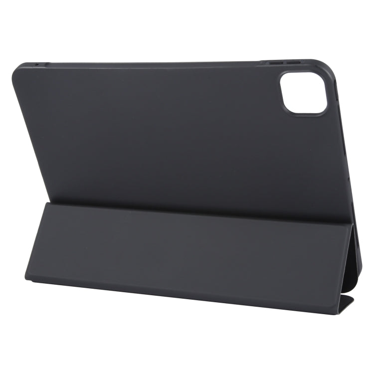 For iPad Pro 13 2025 / 2024 GEBEI 3-folding Holder Shockproof Flip Leather Tablet Case(Black) by GEBEI