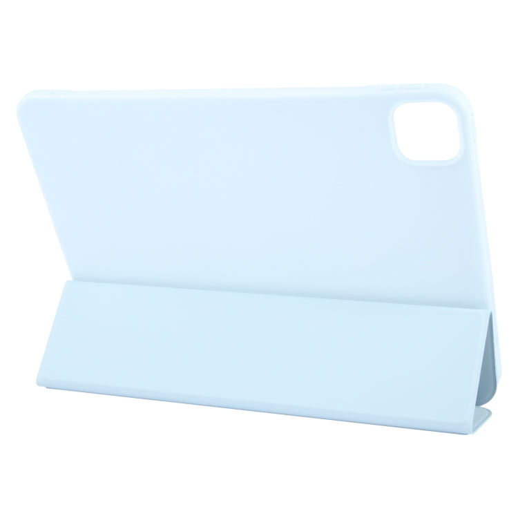 For iPad Pro 13 2025 / 2024 GEBEI 3-folding Holder Shockproof Flip Leather Tablet Case(Sky Blue) by GEBEI