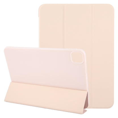 For iPad Pro 13 2025 / 2024 GEBEI 3-folding Holder Shockproof Flip Leather Tablet Case(Pink) by GEBEI