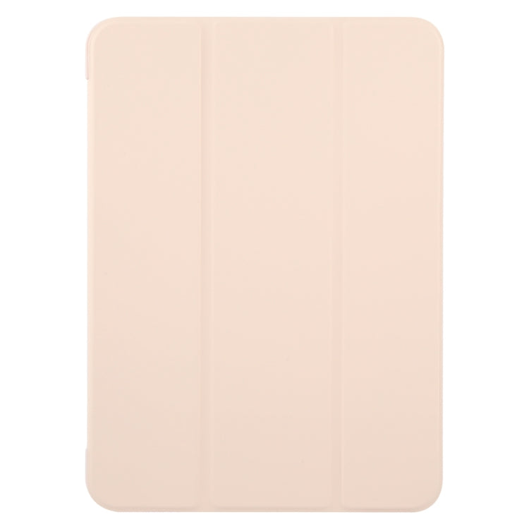 For iPad Pro 13 2025 / 2024 GEBEI 3-folding Holder Shockproof Flip Leather Tablet Case(Pink) by GEBEI