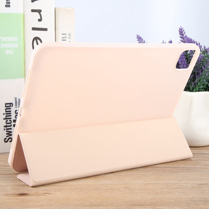 For iPad Pro 13 2025 / 2024 GEBEI 3-folding Holder Shockproof Flip Leather Tablet Case(Pink) by GEBEI