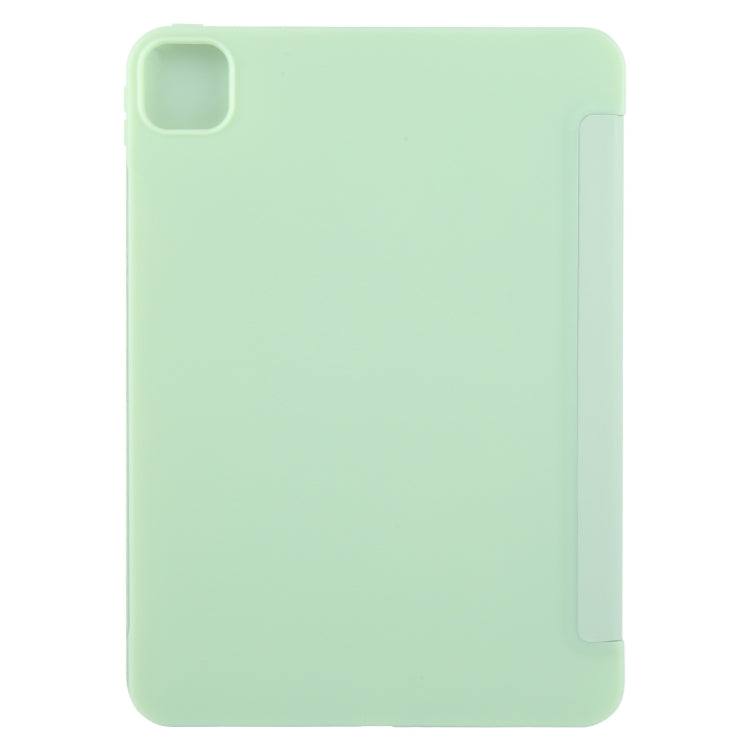 For iPad Pro 13 2025 / 2024 GEBEI 3-folding Holder Shockproof Flip Leather Tablet Case(Green) by GEBEI