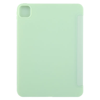 For iPad Pro 13 2025 / 2024 GEBEI 3-folding Holder Shockproof Flip Leather Tablet Case(Green) by GEBEI