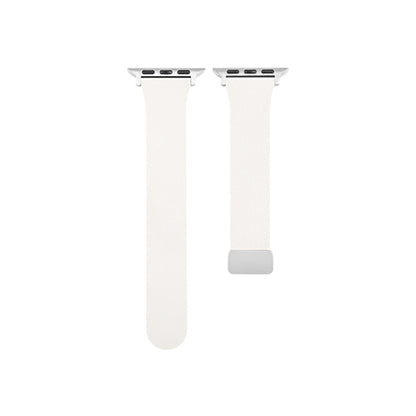 Sheepskin Texture Magnetic Folding Buckle Watch Band For Apple Watch 8 45mm(White) by bashfashion