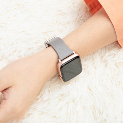 Sheepskin Texture Magnetic Folding Buckle Watch Band For Apple Watch 4 44mm(Green) by bashfashion