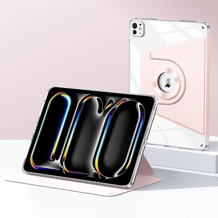 For iPad Pro 13 2025 / 2024 Magnetic Split Leather Smart Tablet Case(Pink) by bashfashion