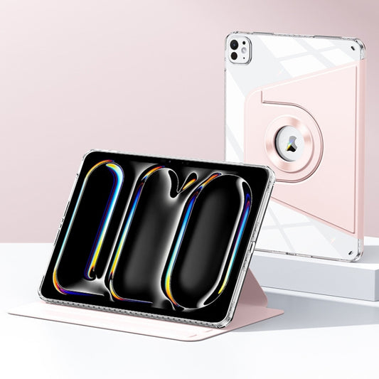 For iPad Pro 13 2025 / 2024 Magnetic Split Leather Smart Tablet Case(Pink) by bashfashion