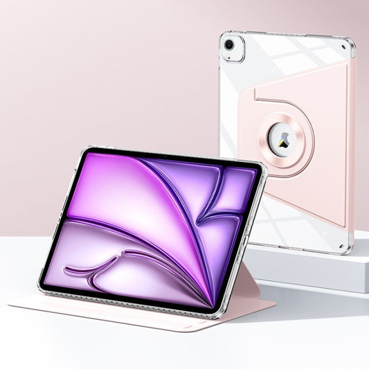 For iPad Air 11 2025 / 2024 Magnetic Split Leather Smart Tablet Case(Pink) by bashfashion