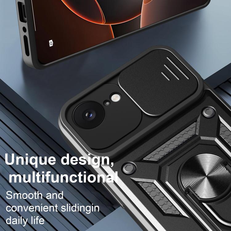 For iPhone 16e Sliding Camera Cover Design TPU+PC Phone Case(Green) by bashfashion