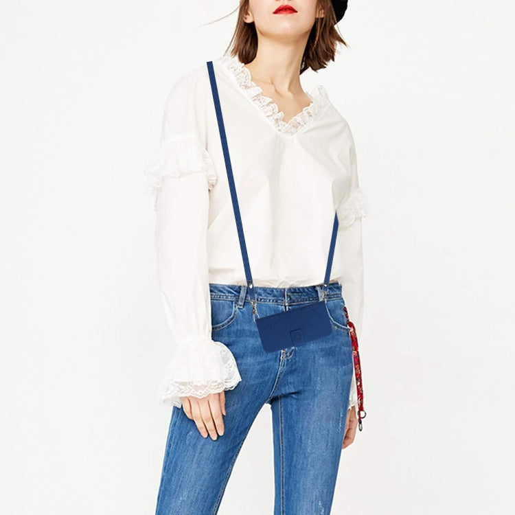 For iPhone 16e Skin Feel Sun Flower Embossed Flip Leather Phone Case with Lanyard(Dark Blue) by bashfashion