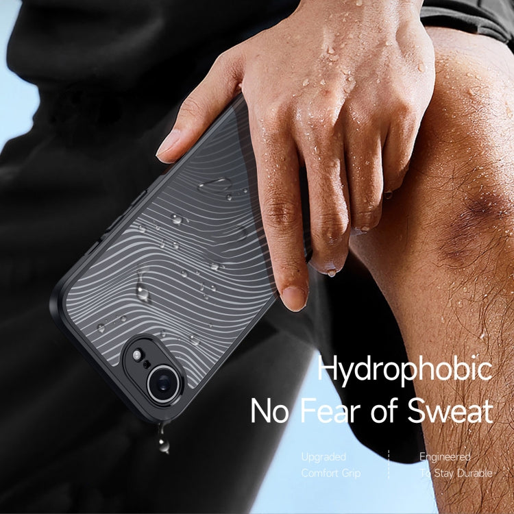 For iPhone 16e DUX DUCIS Aimo Series Frosted Feel Phone Case(Black) by DUX DUCIS