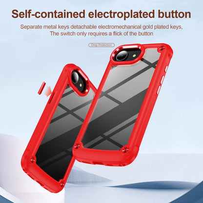 For iPhone 16e TPU + PC Lens Protection Phone Case(Red) by bashfashion