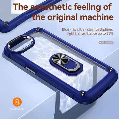 For iPhone 16e TPU + PC Lens Protection Phone Case with Ring Holder(Purple) by bashfashion