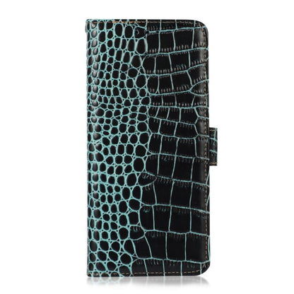 For iPhone 16e Crocodile Top Layer Cowhide Leather Phone Case(Green) by bashfashion