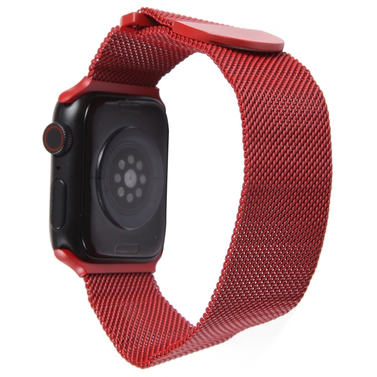For Apple Watch Ultra 49mm Milanese Metal Magnetic Watch Band(Red) by bashfashion