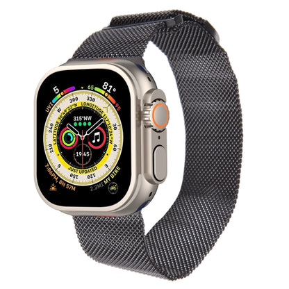 For Apple Watch Ultra 49mm Milanese Metal Magnetic Watch Band(Black) by bashfashion