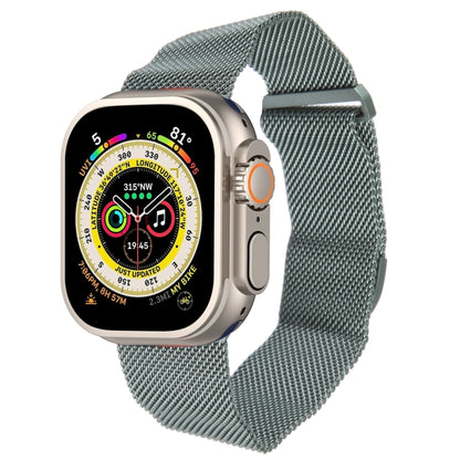 For Apple Watch Ultra 49mm Milanese Metal Magnetic Watch Band(Pine Green) by bashfashion