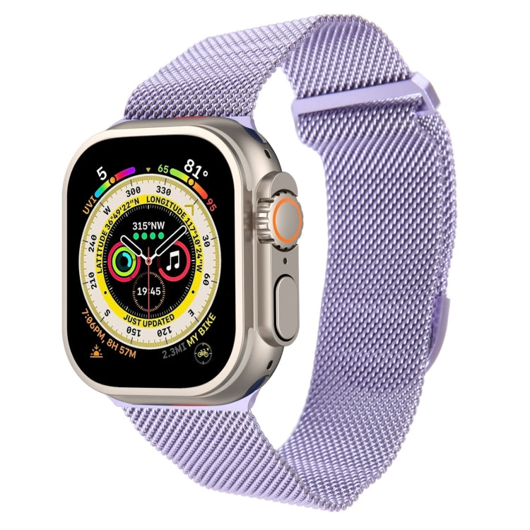 For Apple Watch Ultra 2 49mm Milanese Metal Magnetic Watch Band(Lavender Purple) by bashfashion