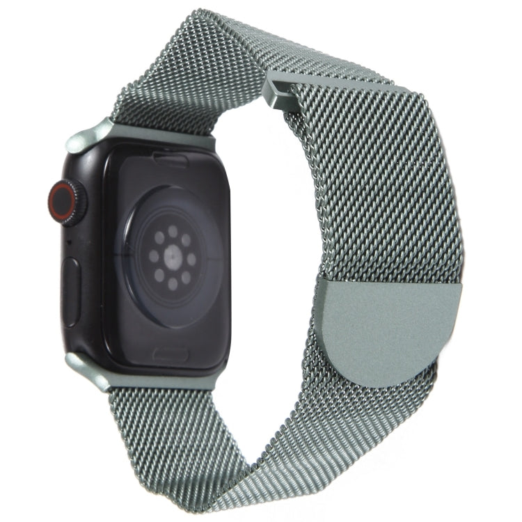 For Apple Watch Ultra 2 49mm Milanese Metal Magnetic Watch Band(Pine Green) by bashfashion