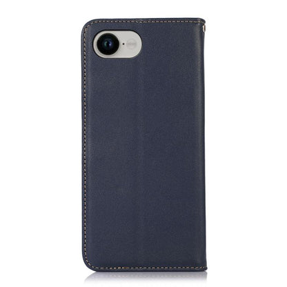 For iPhone 16e KHAZNEH Nappa Top Layer Cowhide Leather Phone Case(Blue) by bashfashion