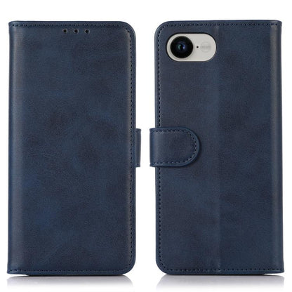 For iPhone 16e Cow Texture Leather Phone Case(Blue) by bashfashion