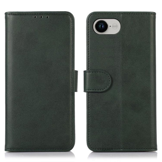 For iPhone 16e Cow Texture Leather Phone Case(Green) by bashfashion