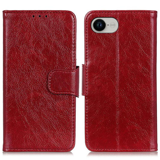 For iPhone 16e Nappa Texture Leather Case(Red) by bashfashion