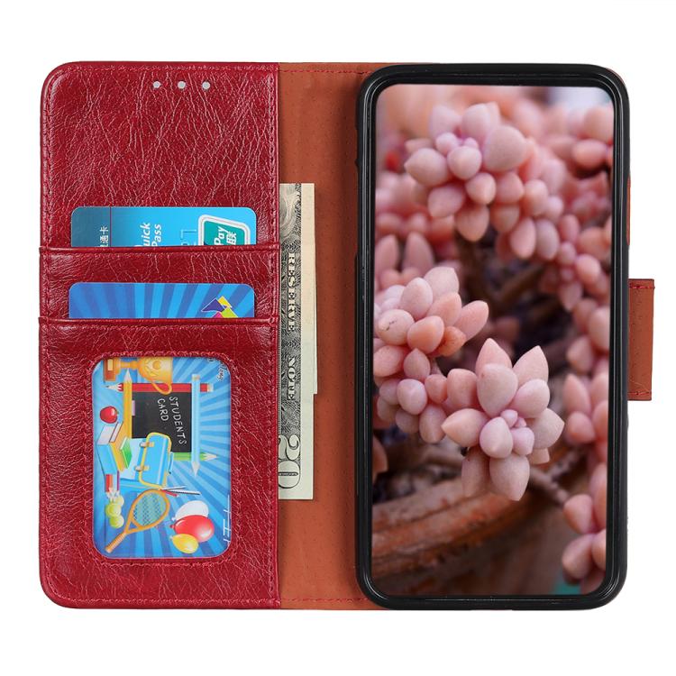 For iPhone 16e Nappa Texture Leather Case(Red) by bashfashion