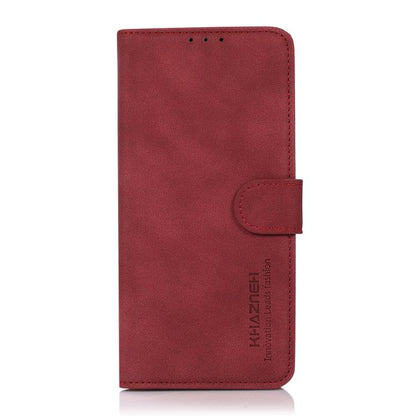 For iPhone 16e KHAZNEH Matte Texture Leather Phone Case(Red) by bashfashion