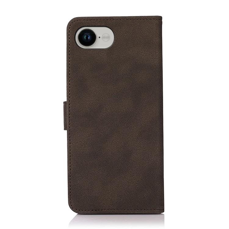 For iPhone 16e KHAZNEH Matte Texture Leather Phone Case(Brown) by bashfashion