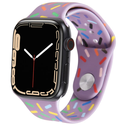 Rainbow Raindrops Silicone Watch Band For Apple Watch 2 42mm(Light Purple) by bashfashion