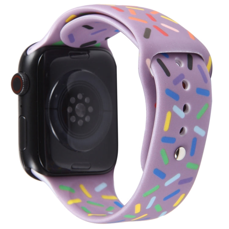 Rainbow Raindrops Silicone Watch Band For Apple Watch 2 42mm(Light Purple) by bashfashion